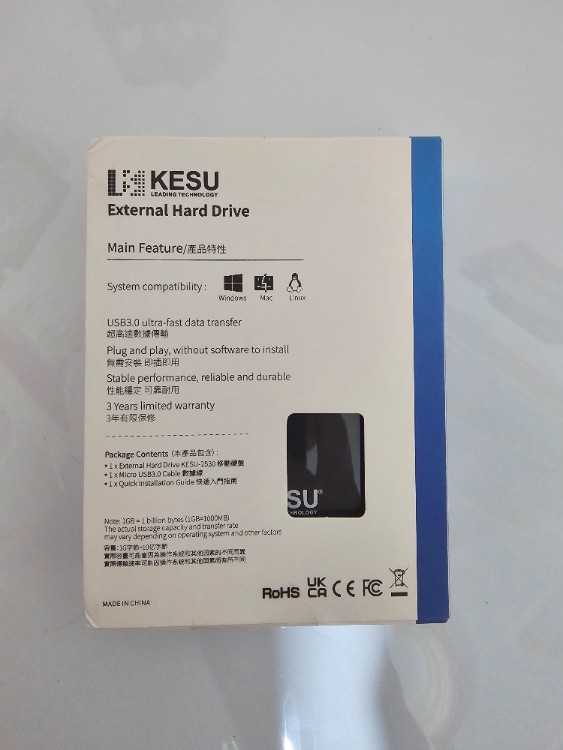 ​Disque Dur Externe KESU 1TB - HDD خارجي 1 تيراباي