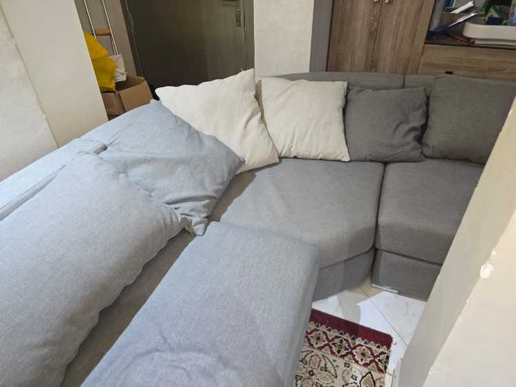 Grand canapé d’angle 3,3mx3,3m Kitea Gris Très bon
