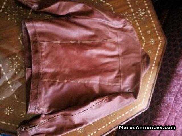 Jacket cuir veritable style motard bon état