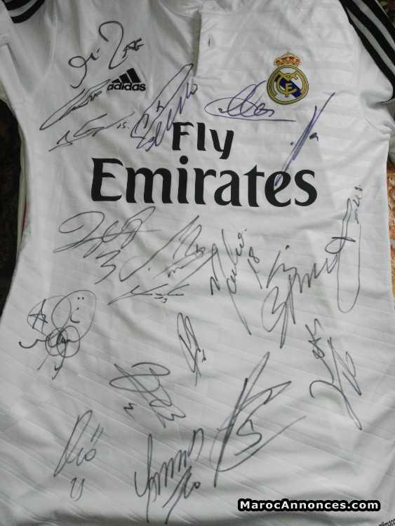 T-shirt Real madrid 2014-2015 avec signature de tt